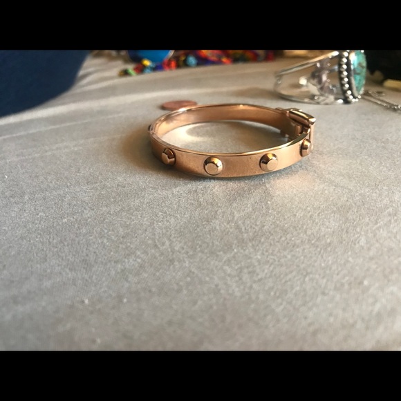 Rose Gold Michael Kors studded buckle bangle - Picture 3 of 4